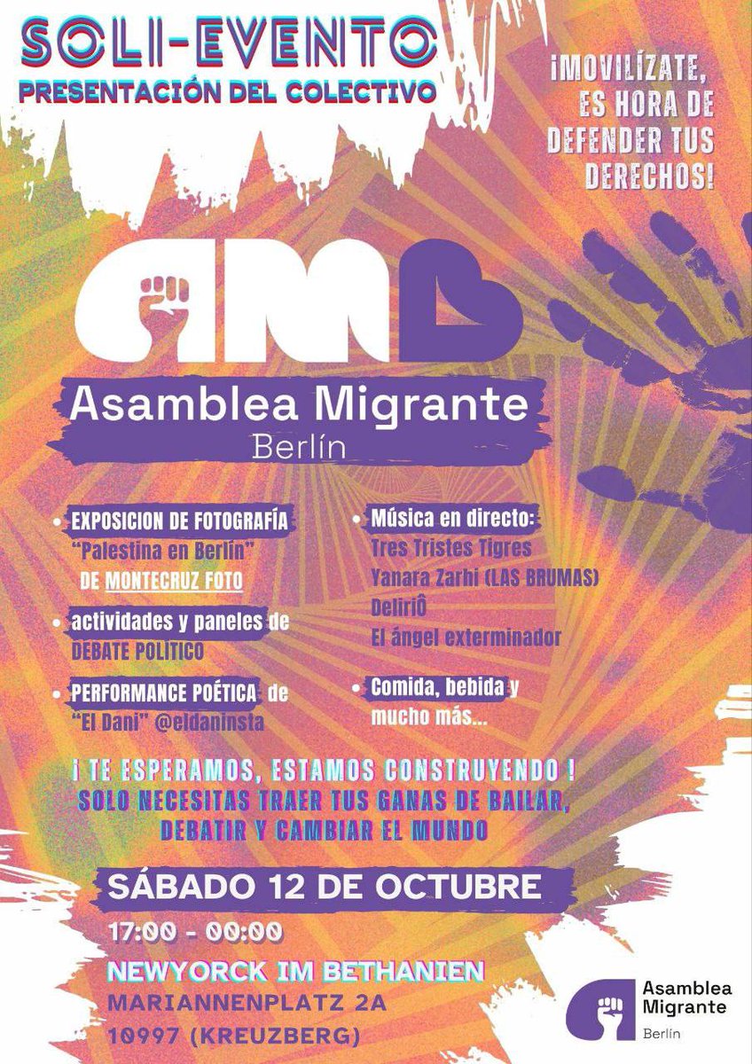 Os esperamos 🥳🥳 <a href="/Montecruzfoto/">Montecruz Foto</a> <a href="/wirklagenan/">Palästina Kongress</a> <a href="/BerlinDemo/">@Demo_Ticker_Berlin@todon.eu</a>