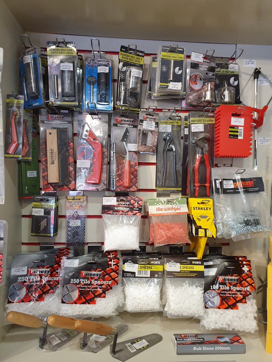WellyTile's tweet image. ✅ Adhesive
✅ Spacers
✅ Grout
✅ Silicone
✅ Trowels
✅ Drill bits
✅ Tiling Essentials

All you could need for your next tiling project!

📞 01823 667242
📧 info@wellingtontile.co.uk
💻 wellingtontile.co.uk
📍 Tone Industrial Estate, Milverton Road, Wellington, TA21 0AN