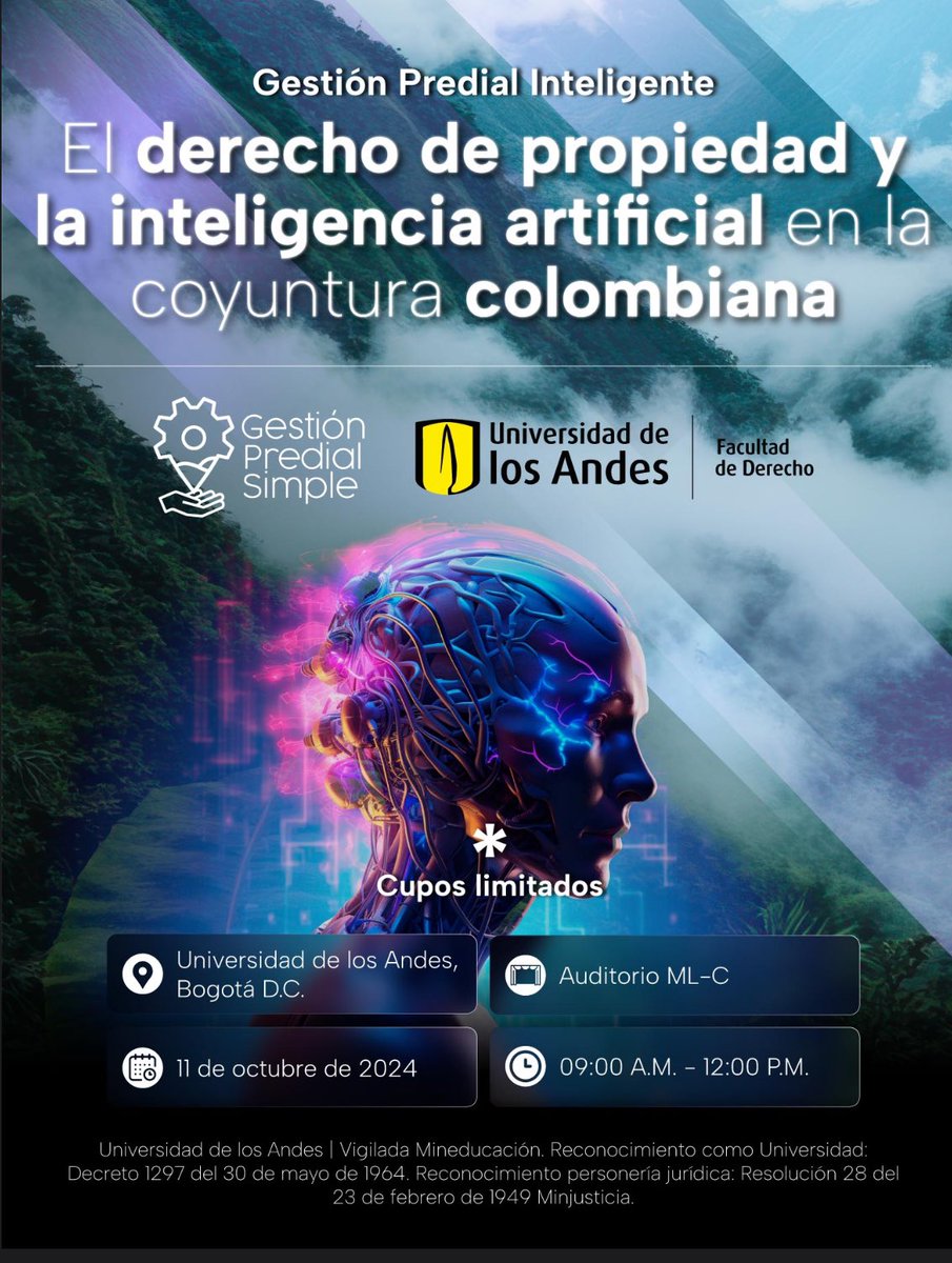 Invitados a un evento revolucionario que incluye la propiedad y el predial.
Inscribirse: derecho.uniandes.edu.co/eventos/gestio…