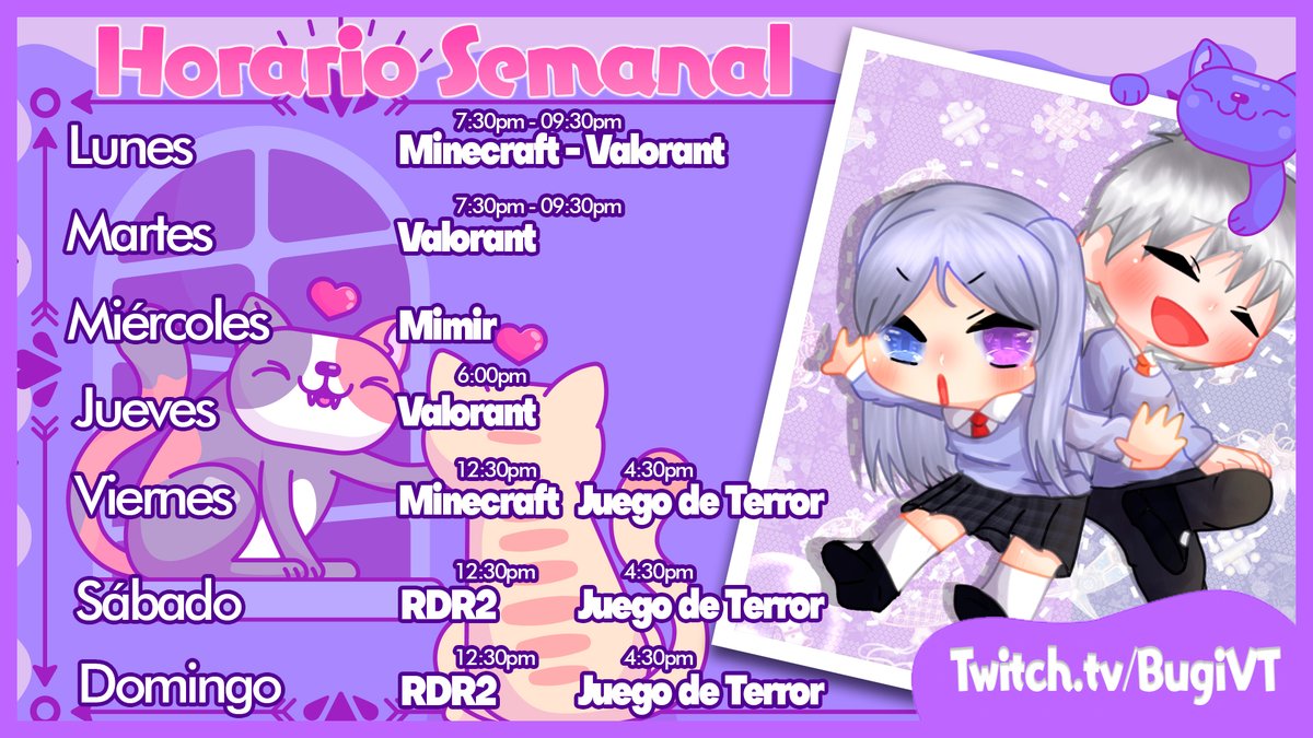 BugiVT's tweet image. Tenemos horario de semana
🥐07/10 a 13/10🥖

Espero verlos el día de hoy, panecitos.
En mi canal de Twitch a las 7:30pm COL

#Vtuber #VtuberES #VTubersAreStillWatching