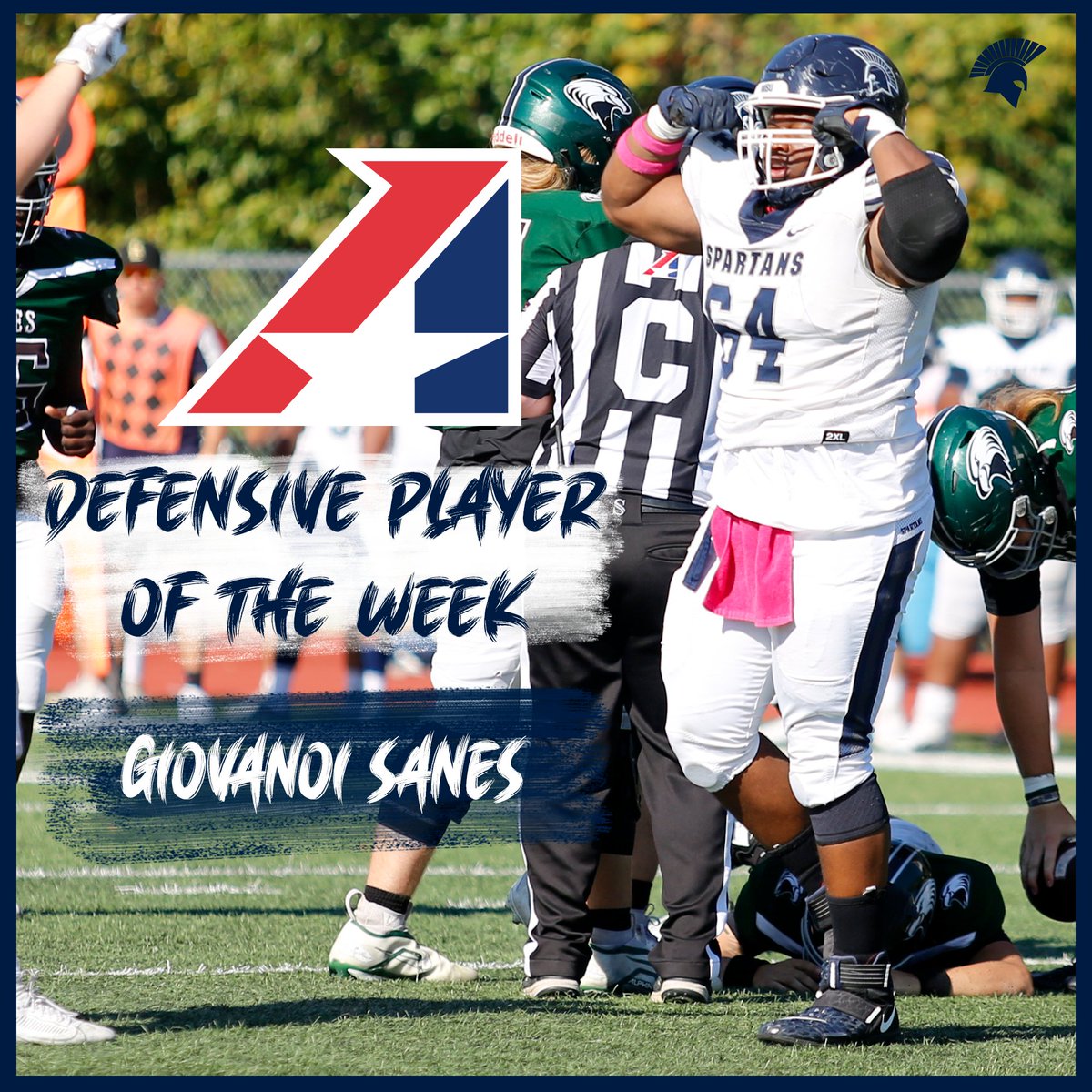 Sanes' Performance Wins Heart of America Defensive Player of the Week!