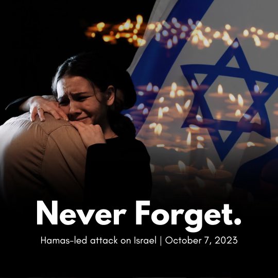Today marks one year since the extremely violent terror attack on Israel that triggered the current ongoing war in the region. Never forget.