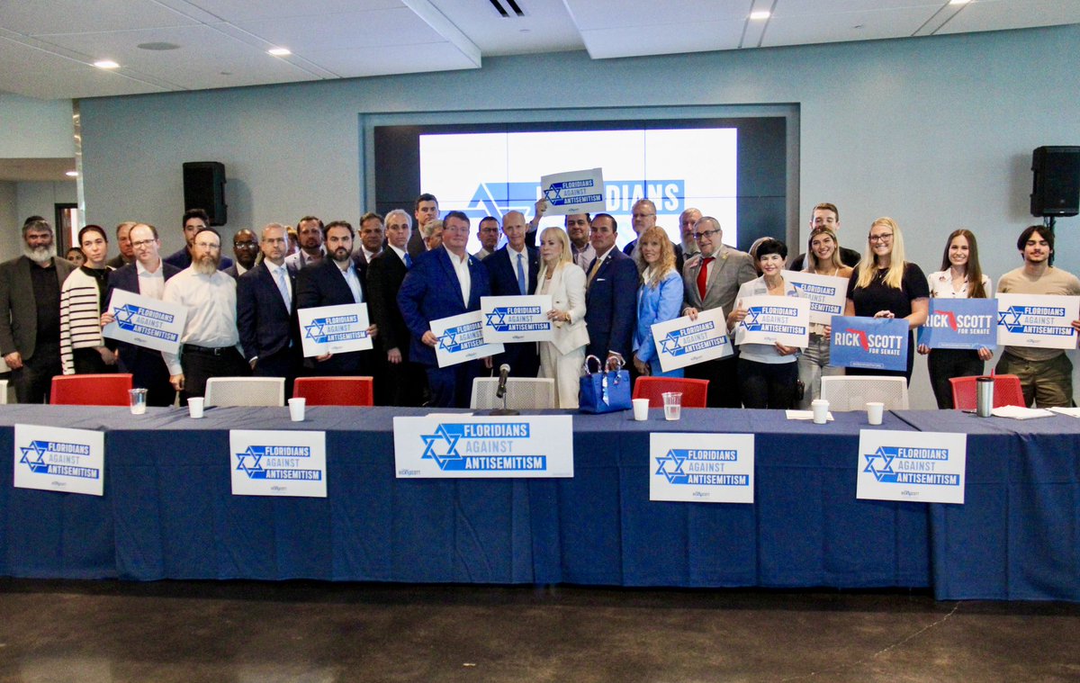ScottforFlorida's tweet image. Florida stands FIRMLY against antisemitism.

On the anniversary of #Oct7, It was my honor to host leaders for a roundtable discussion at @FloridaAtlantic on the importance of supporting our Jewish community🇺🇸🇮🇱