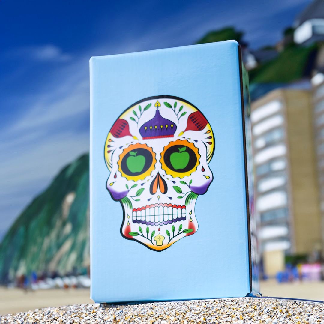 A Big Blue Box Of Seacider Spotted On The Beach! Fancy one yourself? Get 5% off your next Seacider order with code SEACIDER5