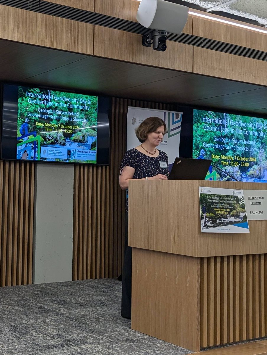 IrisHeritage's tweet photo. We are so proud to have been part of one of the many inspirational initiatives funded by the GSI (for us through the Heritage Office of DLRCC). Today we attended a celebration of the incredible work being undertaken around the country celebrating our geodiversity and geoheritage. https://t.co/wliYBIKW5E