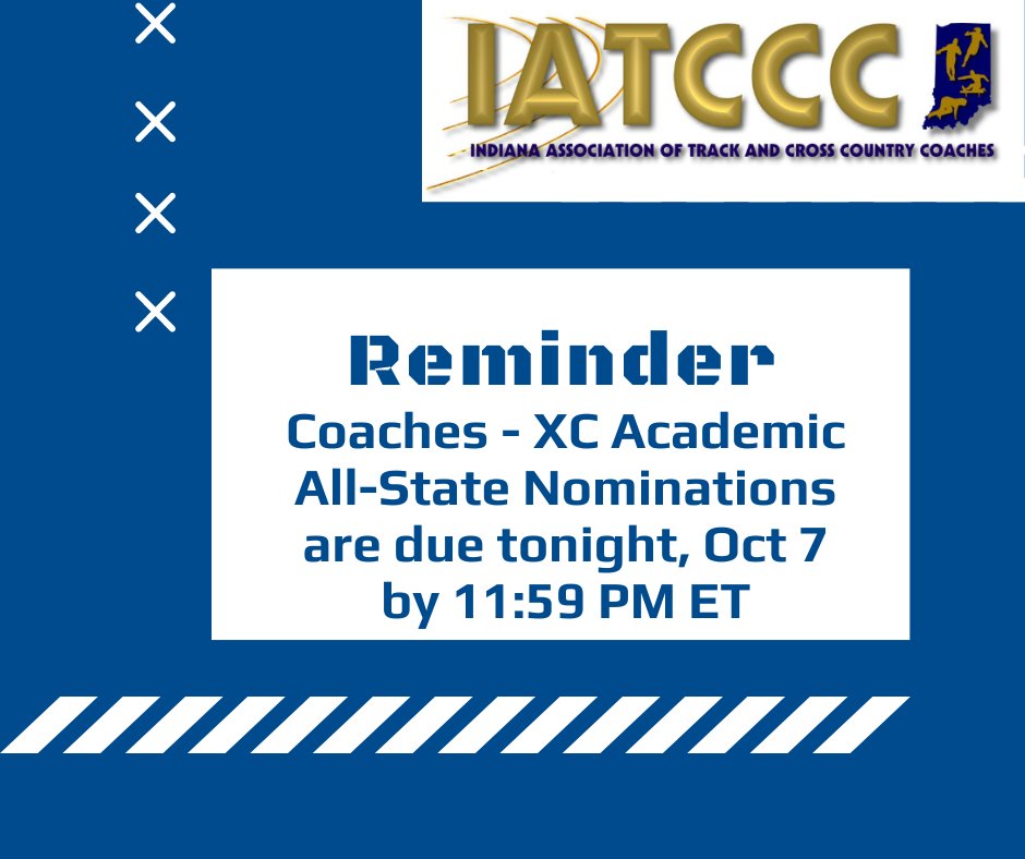 Link to Nomination Form
docs.google.com/forms/d/e/1FAI…
<a href="/IHSAA1/">IHSAA</a> <a href="/MileSplitIN/">Milesplit Indiana</a> <a href="/IndianaRunner/">Indiana Runner</a>