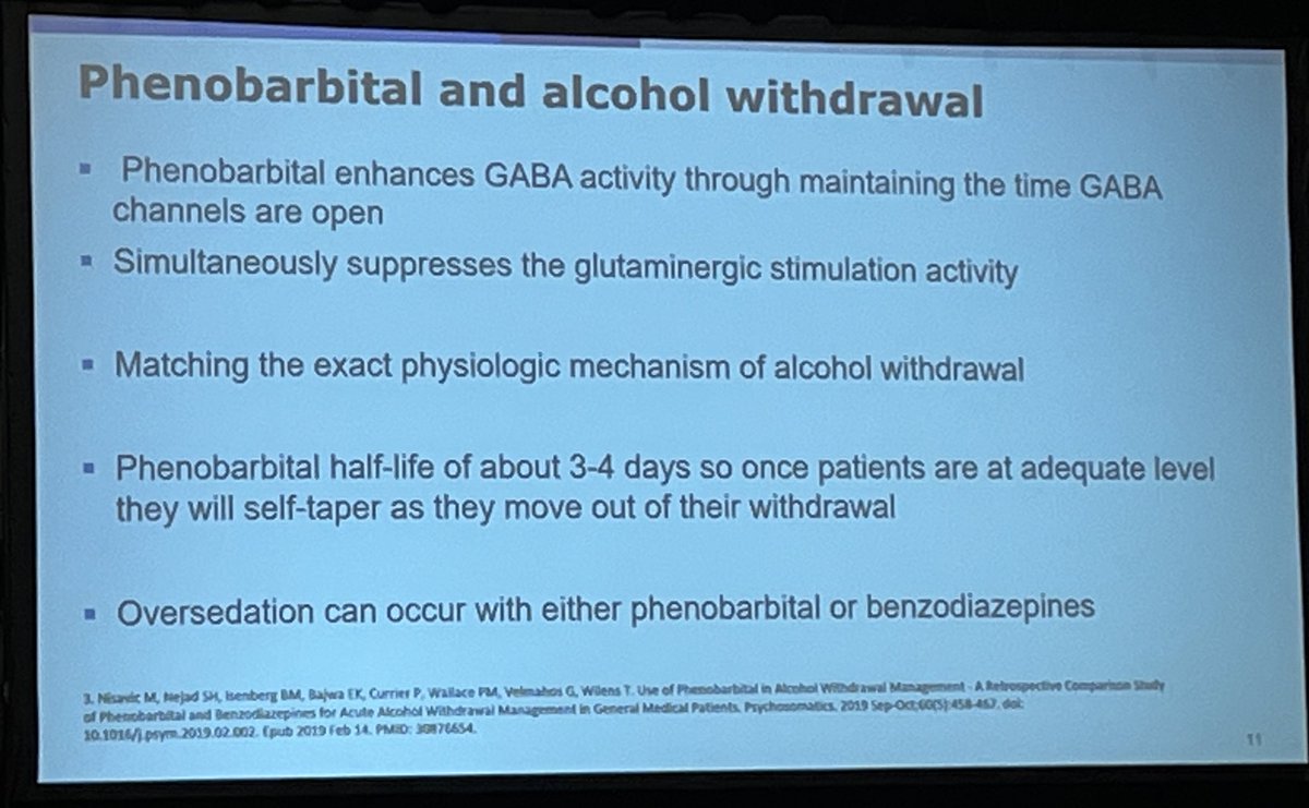 Pro-argument:
- better pharmacokinetics (longer acting, self taper) &amp; anti-NMDA effects make PHB superior to BZDs
- less respiratory depression with PHB
- (limited) studies suggest PHB results in fewer additive meds &amp; restraints, as well a 40% reduction in LOS

#CHEST2024