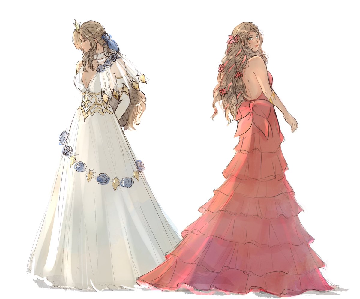 papermint_tea's tweet photo. Aaahh how about some Aerith in her gowns to cheer up your day? 🌸 #Aerith https://t.co/sr8dytL0qi