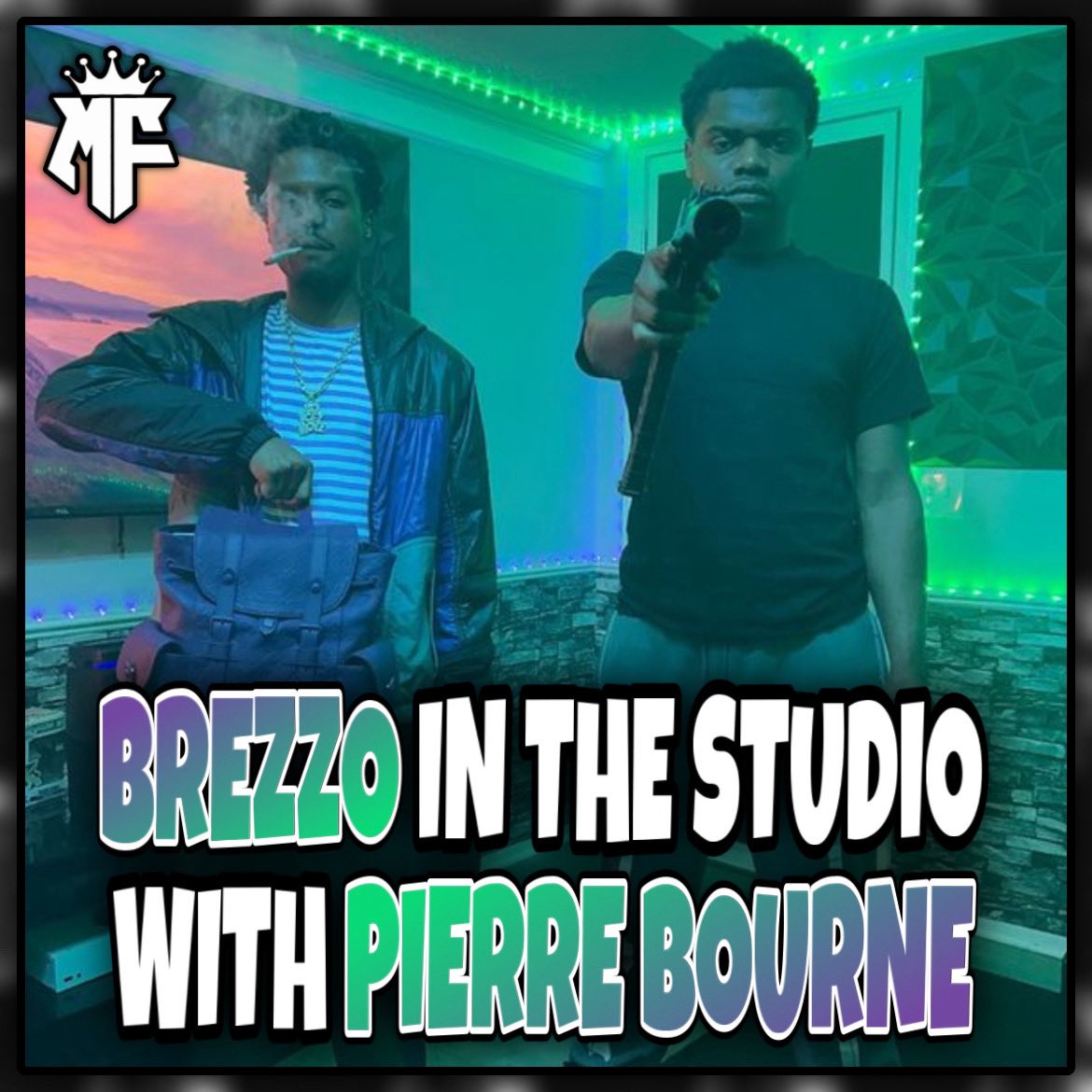 migofetti's tweet image. #Brezzo (@1brezzo_) and #ChrisClay (@chrisclay__) spotted in the studio with #PierreBourne (@pierrebourne) and you can hear some new music in the background as well! 👀👂🏽

•

Follow @migofetti for more!
