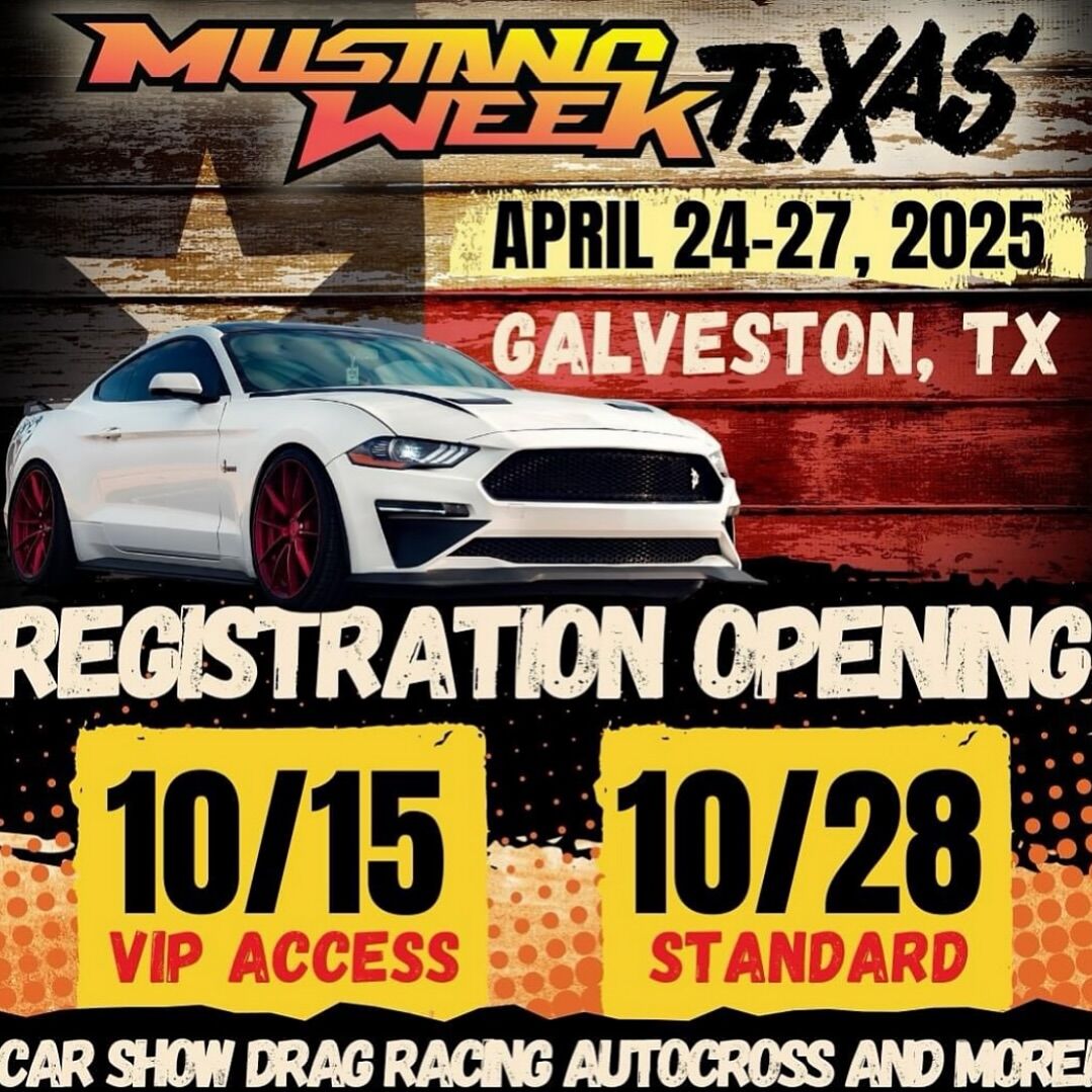 PowerAutomedia's tweet image. The brand-new Mustang Week Texas event in April begins registration in only a week!

#MustangWeek
