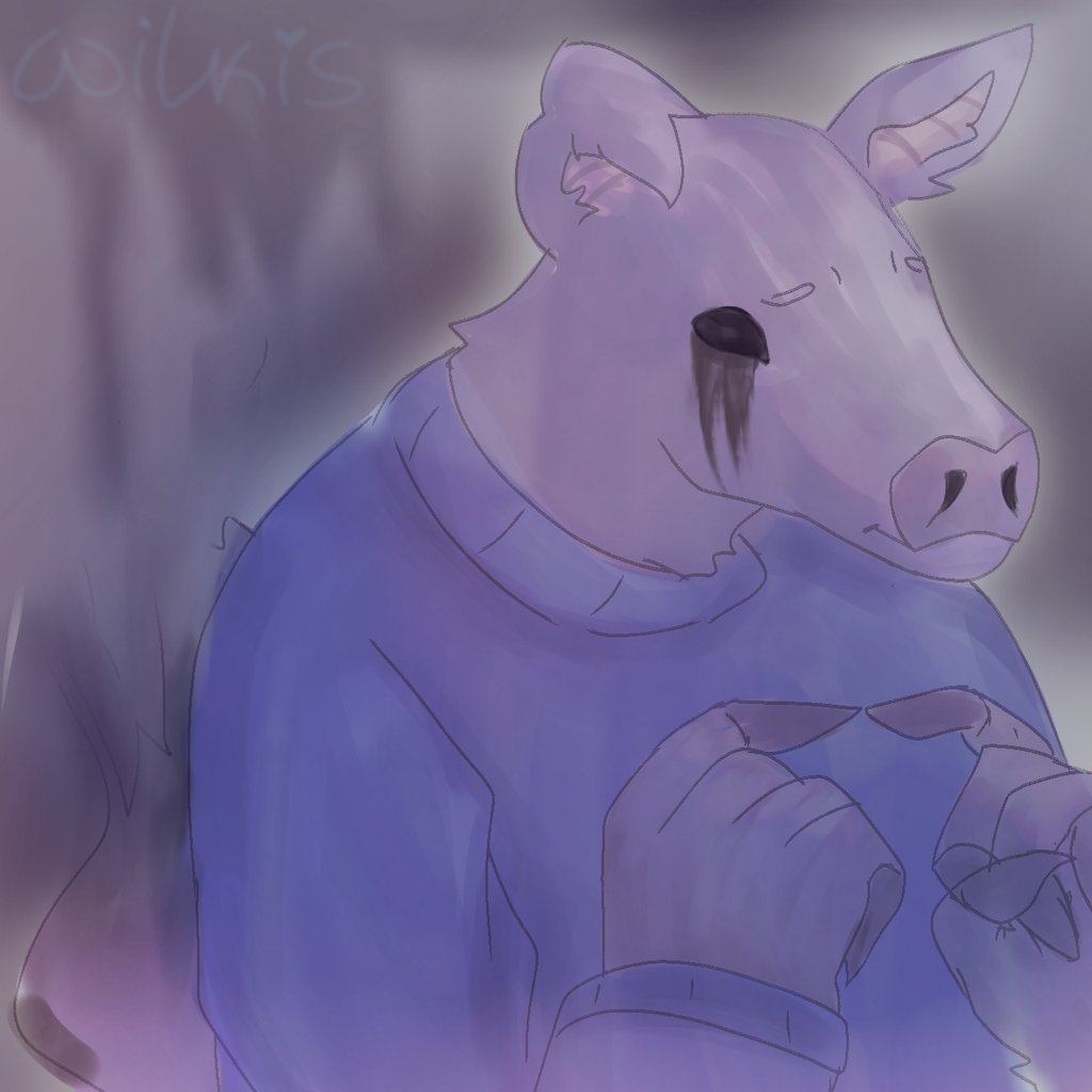 NotMilkis's tweet image. kinda don&apos;t like this sketch 😞
#PiggyInktober2024