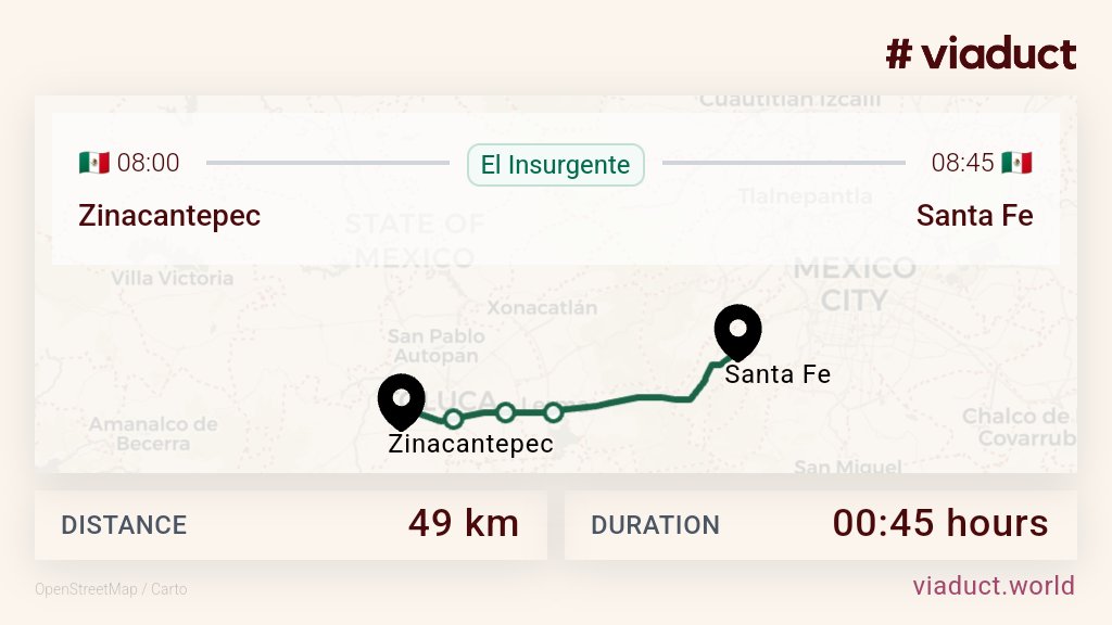 viaduct (@viaduct_world) on Twitter photo El Insurgente is changing the game for Mexico's commuter rail! 🚆🇲🇽 A big step forward for reducing traffic. Check out the thread by <a href="/Simply_Railway/">Simply Railway</a> for first impressions and all the details! Plus, the route is now ready for logging with viaduct! #SustainableTravel El Insurgente is changing the game for Mexico's commuter rail! 🚆🇲🇽 A big step forward for reducing traffic. Check out the thread by <a href="/Simply_Railway/">Simply Railway</a> for first impressions and all the details! Plus, the route is now ready for logging with viaduct! #SustainableTravel