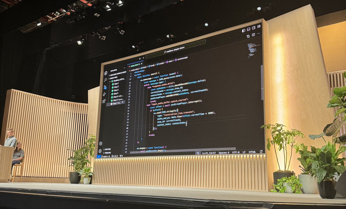 livekit's tweet photo. We had a blast at @OpenAI's DevDay! Here are our favorite features that were just announced, plus fresh code samples from @shayneparlo to help you start building with them today: https://t.co/TpruzNXnih