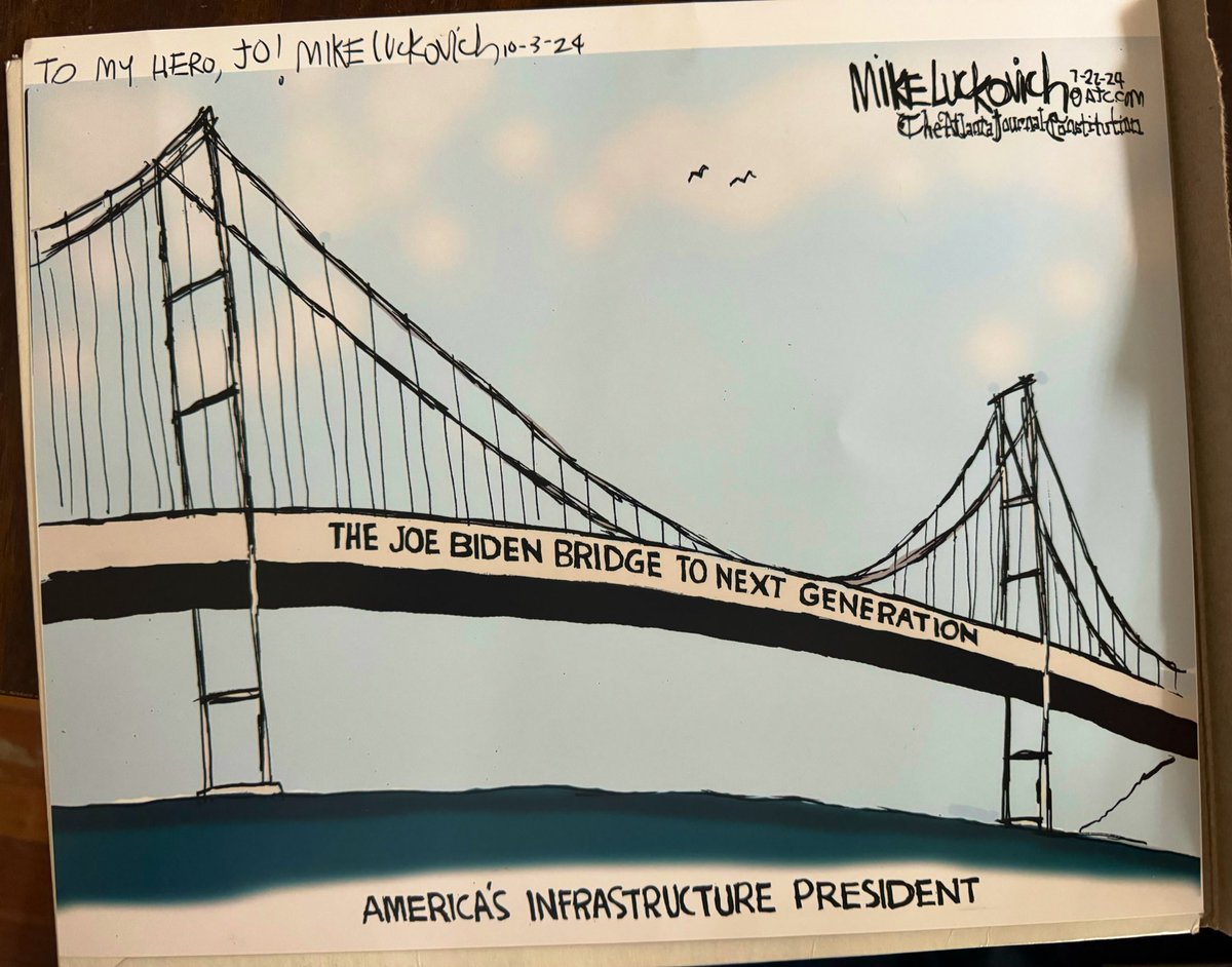 I’m currently sobbing like a baby because my all-time favorite political cartoonist <a href="/mluckovichajc/">mike luckovich</a>, sent me a signed print of my all-time favorite political cartoon. 😭