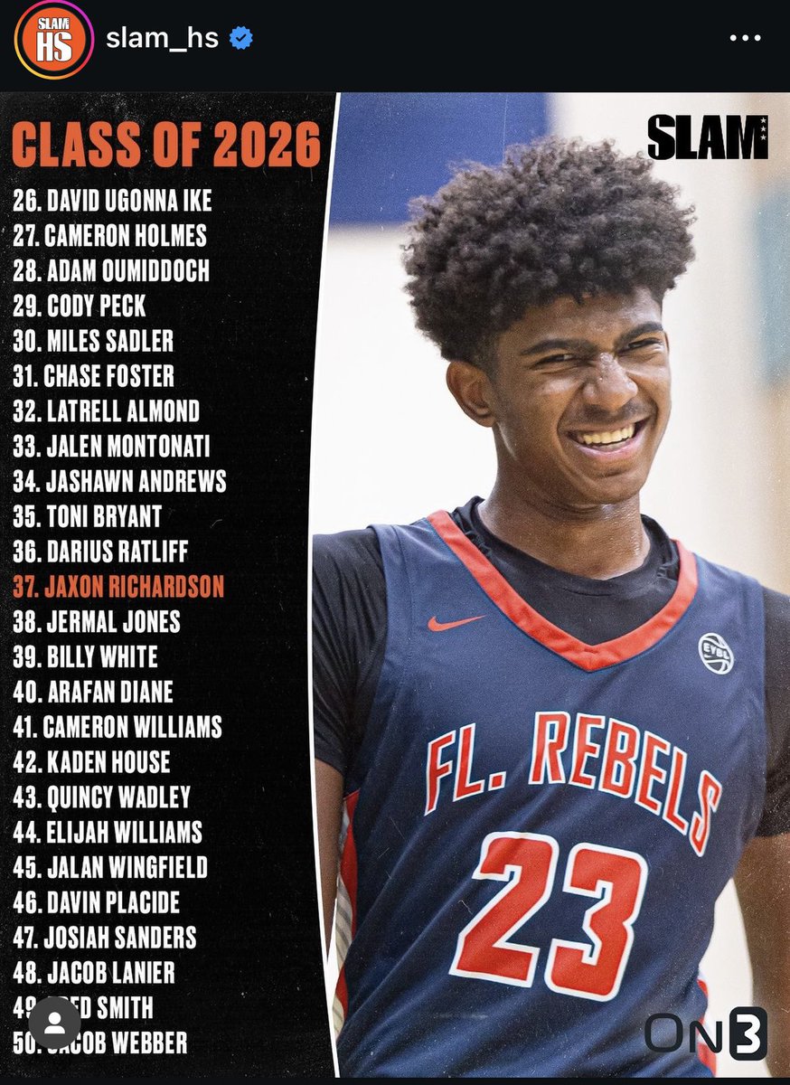 Blessed to be ranked 39th in the nation by <a href="/On3sports/">On3</a> <a href="/VMHSBasketball/">VMHS Boys Basketball</a> <a href="/ASAKELITE/">ASAK Elite 3SSB</a>