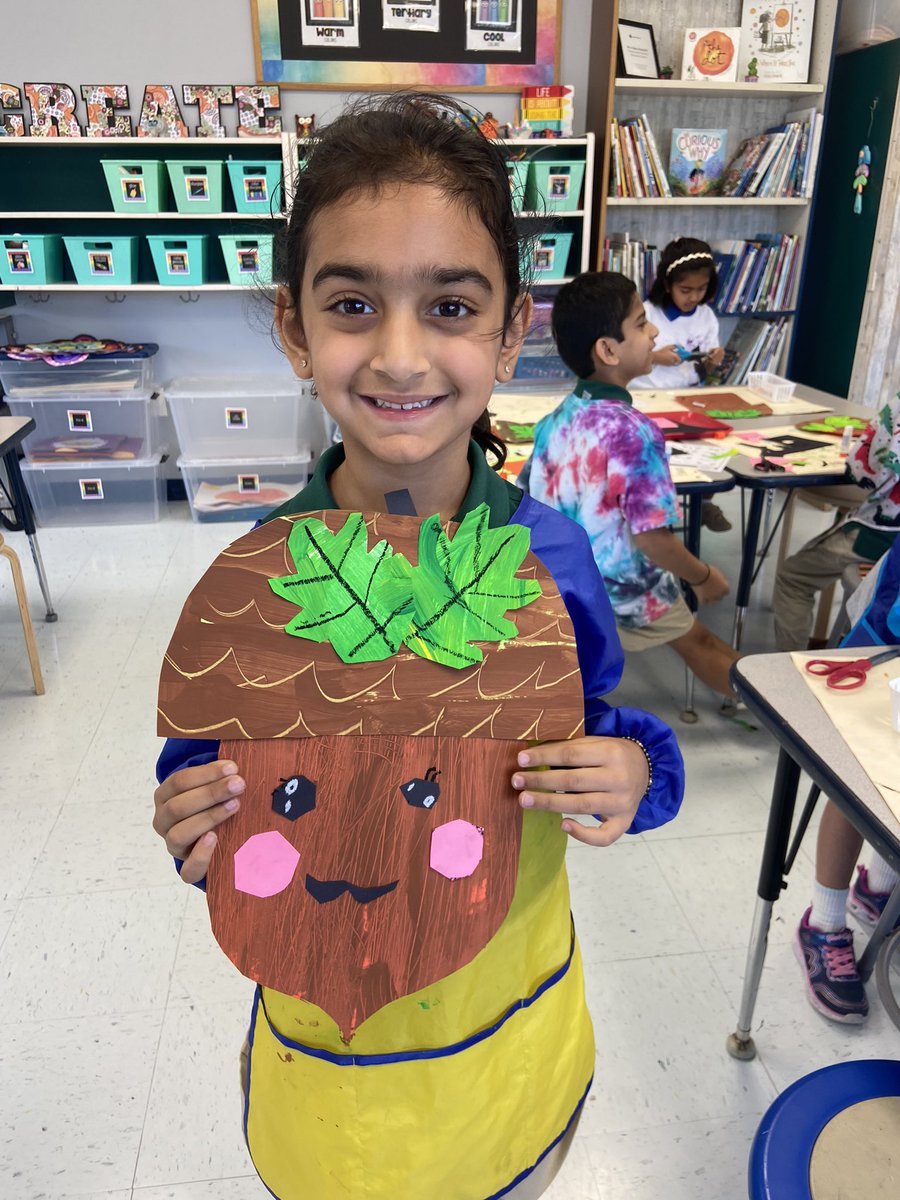 CBAWestChester's tweet photo. #FirstGrade created these amazing Wild Acorns based on the book, “Acorn Was A Little Wild” by Jen Arena! We used symmetry, texture and expression in this mixed media art project! #arted #arteducation #creativekids #onlyatcba https://t.co/jreVwkYAHM
