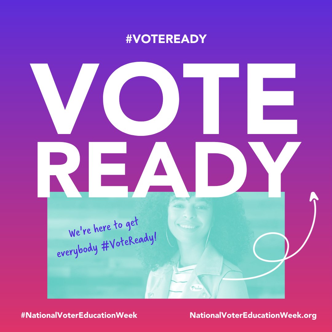 It's time to kickoff #NationalVoterEducationWeek! Are you ready to vote? Visit: bit.ly/4eJVAqS to check your registration status.