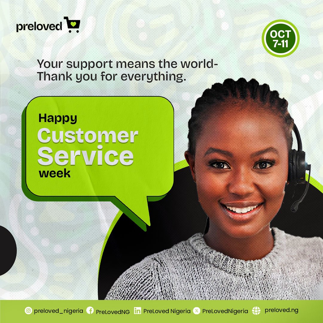 PreLovedNigeria's tweet photo. To all our amazing customers who believe in Preloved, we want to say THANK YOU for trusting us to go above and beyond for you every day!
#AboveAndBeyondService #CustomerFirstAlways https://t.co/rKMws9F6GI