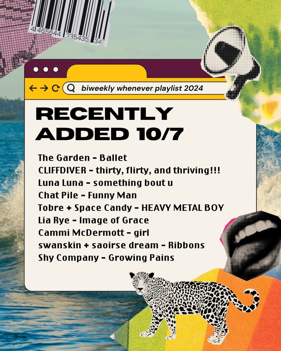 tastedestroyer.bsk🦋 (@tastedestroyer) on Twitter photo here are some songs to catch up with from the last month!
<a href="/thegardenvv/">The Garden</a>
<a href="/cliffdiverOK/">𝑪𝑳𝑰𝑭𝑭𝑫𝑰𝑽𝑬𝑹</a>
<a href="/LunaLunaBand/">Luna Luna</a>
<a href="/ChatPileBand/">Chat Pile</a>
<a href="/tobremusic/">tobre</a> + <a href="/spacecandymusic/">SPACECANDY.BSKY.SOCIAL</a>
<a href="/LiaRyee/">LIA RYE ✮</a>
Cammi McDermott
<a href="/swanskin__/">swanskin</a> + <a href="/saoirsedream/">saoirse dream</a> -
<a href="/shycompanyband/">Shy Company</a> here are some songs to catch up with from the last month!
<a href="/thegardenvv/">The Garden</a>
<a href="/cliffdiverOK/">𝑪𝑳𝑰𝑭𝑭𝑫𝑰𝑽𝑬𝑹</a>
<a href="/LunaLunaBand/">Luna Luna</a>
<a href="/ChatPileBand/">Chat Pile</a>
<a href="/tobremusic/">tobre</a> + <a href="/spacecandymusic/">SPACECANDY.BSKY.SOCIAL</a>
<a href="/LiaRyee/">LIA RYE ✮</a>
Cammi McDermott
<a href="/swanskin__/">swanskin</a> + <a href="/saoirsedream/">saoirse dream</a> -
<a href="/shycompanyband/">Shy Company</a>