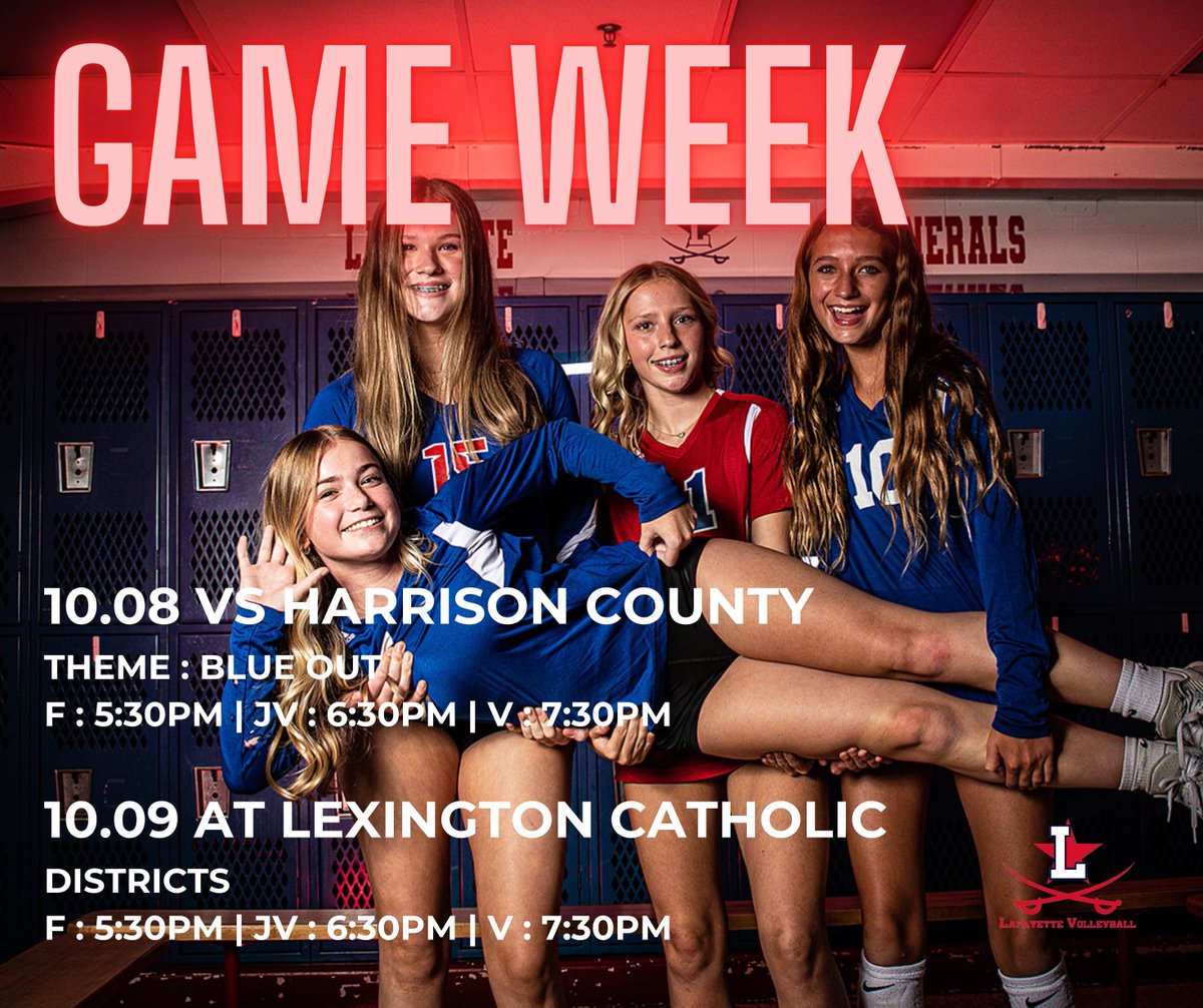 Only four more regular season games for the Generals! Play starts back at home tomorrow against Harrison County. Come out and support your Generals! #blueout