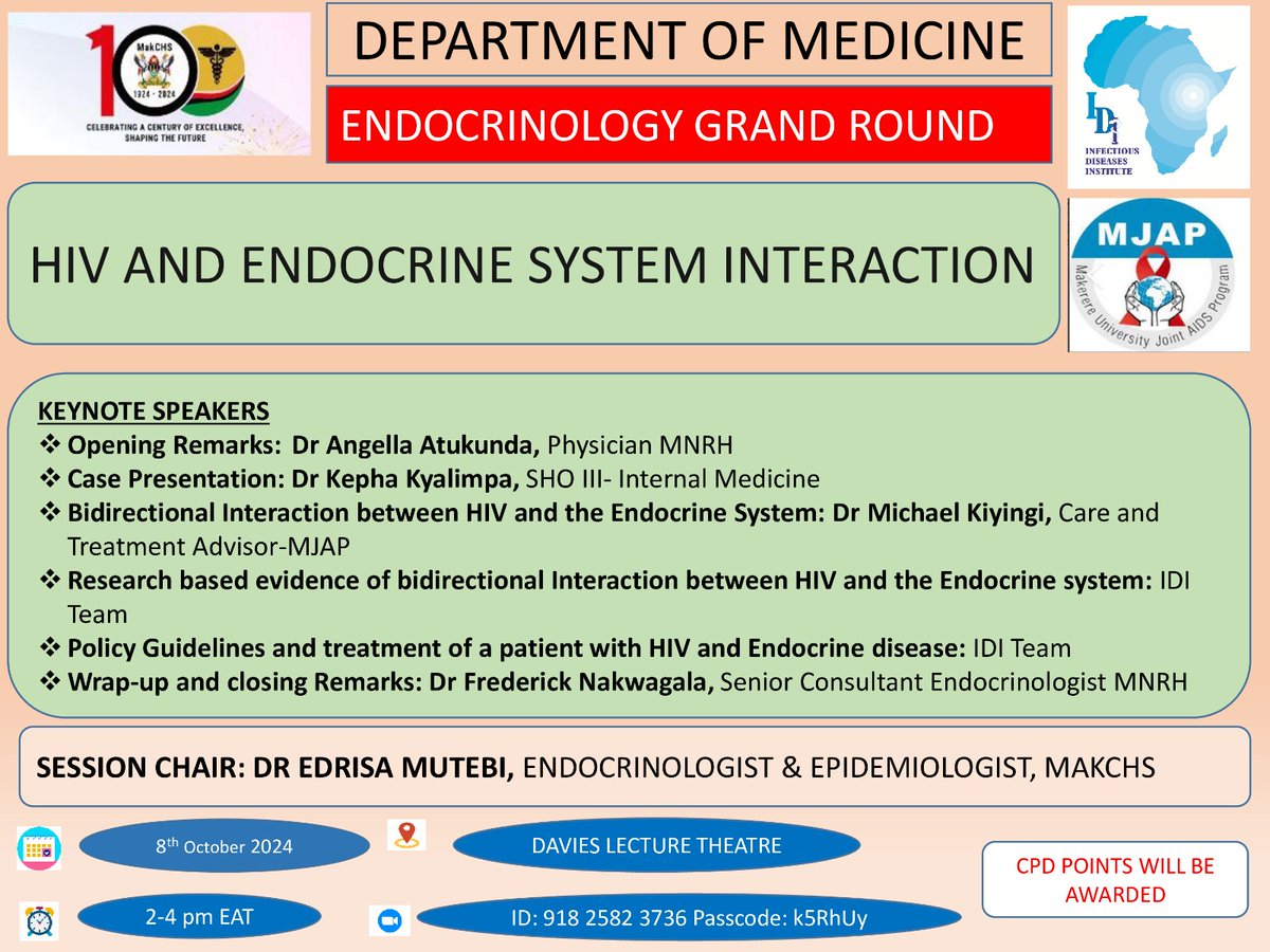 SemitalaFred's tweet photo. Plan to participate in the grand round tomorrow afternoon by @MulagoReferral  @InternalmedMak @MJAPUg @MakCHS_SOM @Makerere https://t.co/WV2ccrD5Lu