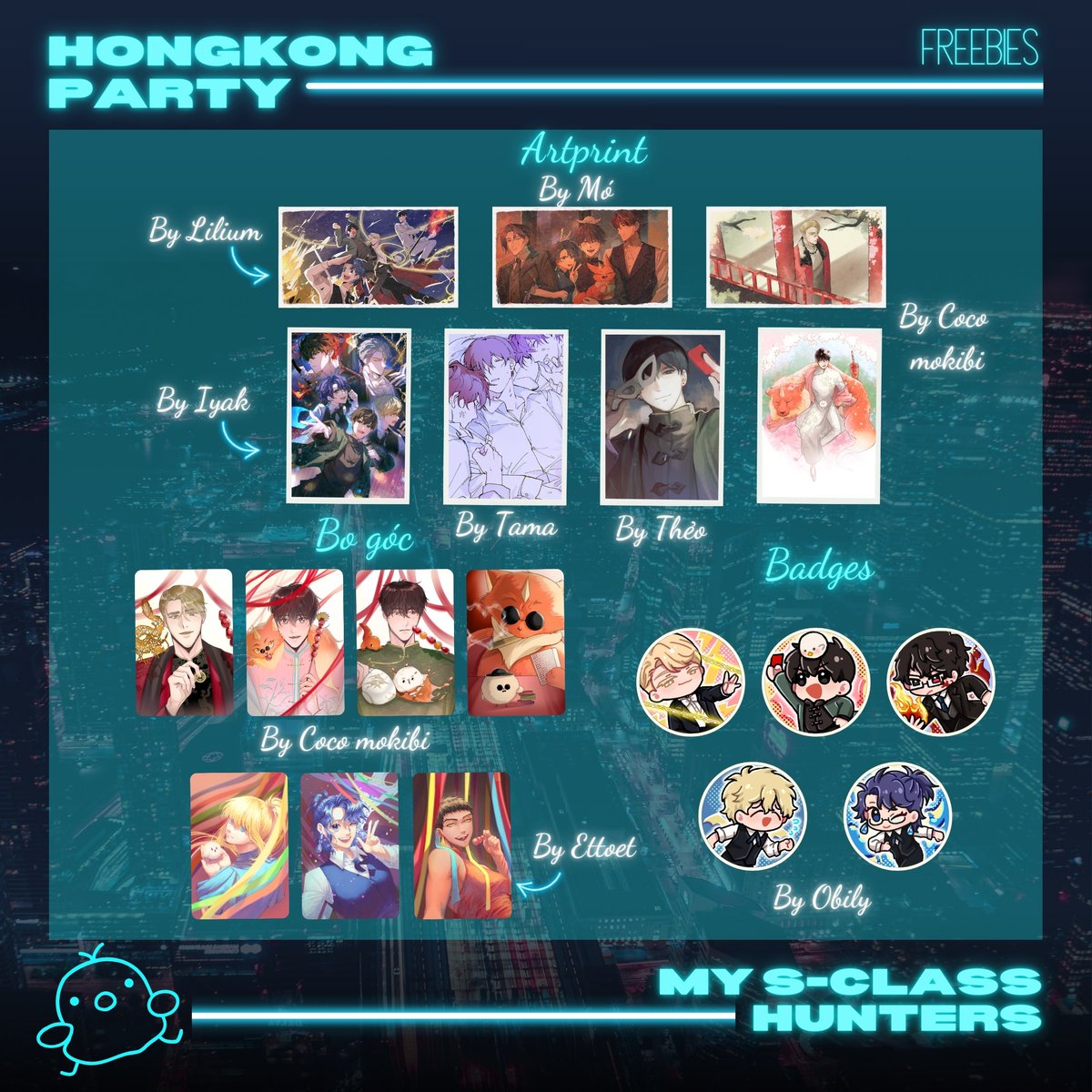 Seiky_un's tweet photo. All gifts at Sclass booth event yesterday. Thank you @seishunie for the gorgeous art and all the artist contribute 😭😭😭💕💕 #내스급 #mysclasshunters #colorfiestaparanormal #colorfiesta https://t.co/aUX2ESQIOZ