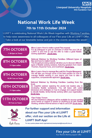 LUHFTlearning's tweet photo. We finished the latest Core Management Programme by tuning into the live ‘How to make a good flex request’ micro-learn  today – Great way to end with it being #NationalWorkLifeWeek  and no technical hiccups! 😅 #FlexYourLife #TeamLUHFT @LivHospitals @OrgDevelopLpl @LuhftWellbeing https://t.co/7KVZkB68No