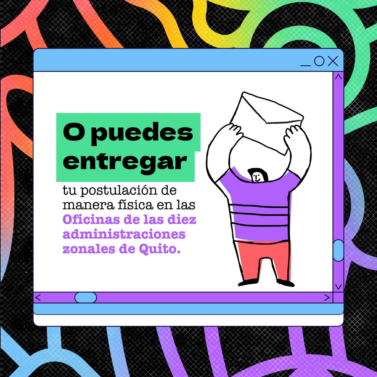 InclusionQuito's tweet photo. #QuitoReconoce | Último día para postularte al Premio Patricio Brabomalo
No pierdas la oportunidad de ser reconocido por tu trayectoria a favor de los derechos de la población Sexo-Genérica.
Con inclusión #QuitoRenace https://t.co/rhNUha0TKX