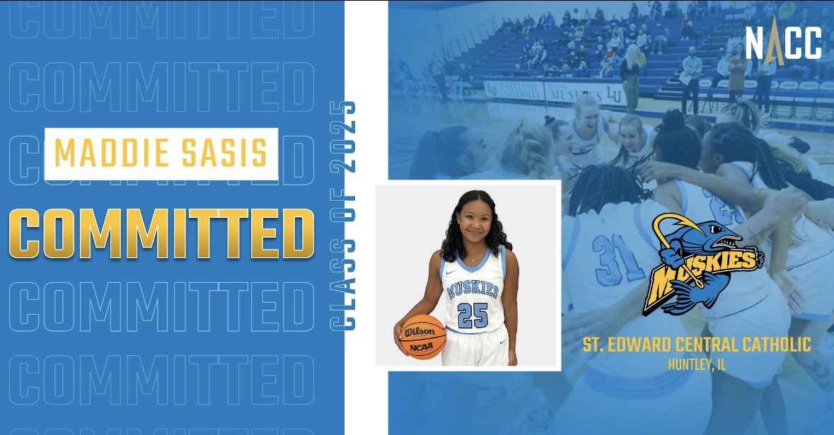 We are so excited to welcome the newest member of the Muskie family— Madeline Sasis! A 2025 Guard from Huntley, IL! 
Go Muskies🐠🏀🩵!