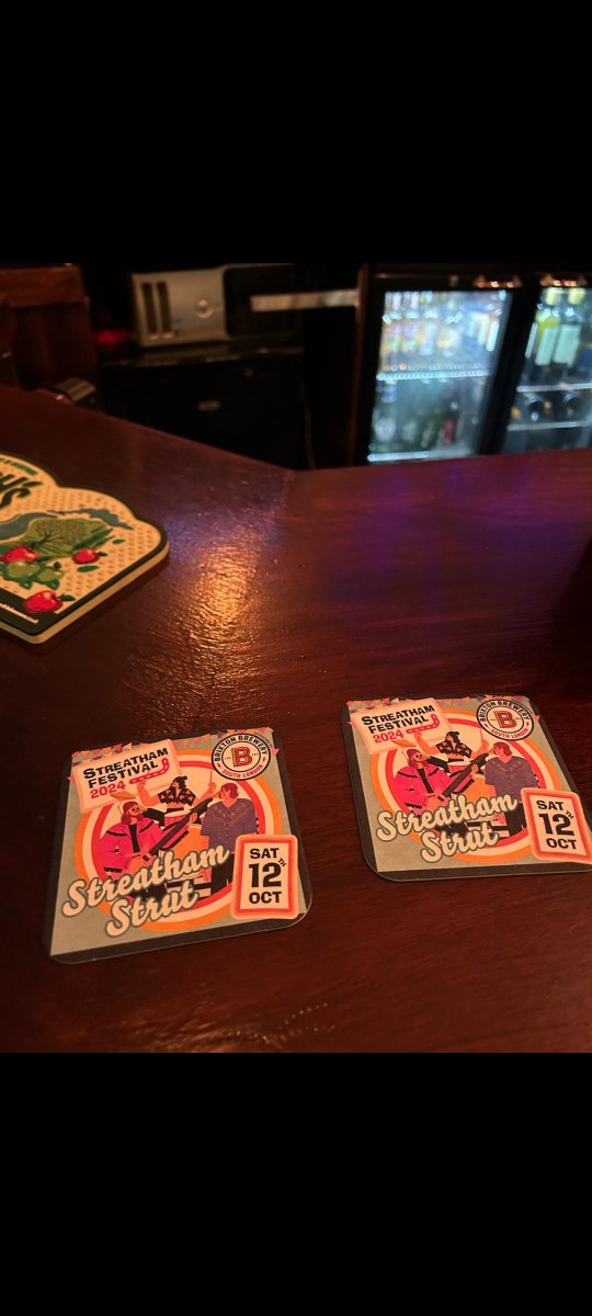 Streatham Festival (@streatfest) on Twitter photo On the 3-day countdown to #StreathamStrut on 12 Oct! Grab your Strut beermat from one of our 9 Strut venues now ⏰
<a href="/SOSsw16/">Stanleys of Streatham</a> | <a href="/TrioPizzeriaUK/">Trio Pizzeria uk</a> | <a href="/leighamwell/">Beaye</a> | <a href="/WhiteLionLondon/">The White Lion SW16</a> | <a href="/manorarms/">The Manor Arms</a> | <a href="/TheRailwaySW16/">TheRailway</a> | <a href="/RabbitPub/">The Rabbit Hole Pub Streatham</a> | Earl Ferrers | La Casita
Sponsored by <a href="/BrixtonBrewery/">Brixton Brewery</a> On the 3-day countdown to #StreathamStrut on 12 Oct! Grab your Strut beermat from one of our 9 Strut venues now ⏰
<a href="/SOSsw16/">Stanleys of Streatham</a> | <a href="/TrioPizzeriaUK/">Trio Pizzeria uk</a> | <a href="/leighamwell/">Beaye</a> | <a href="/WhiteLionLondon/">The White Lion SW16</a> | <a href="/manorarms/">The Manor Arms</a> | <a href="/TheRailwaySW16/">TheRailway</a> | <a href="/RabbitPub/">The Rabbit Hole Pub Streatham</a> | Earl Ferrers | La Casita
Sponsored by <a href="/BrixtonBrewery/">Brixton Brewery</a>