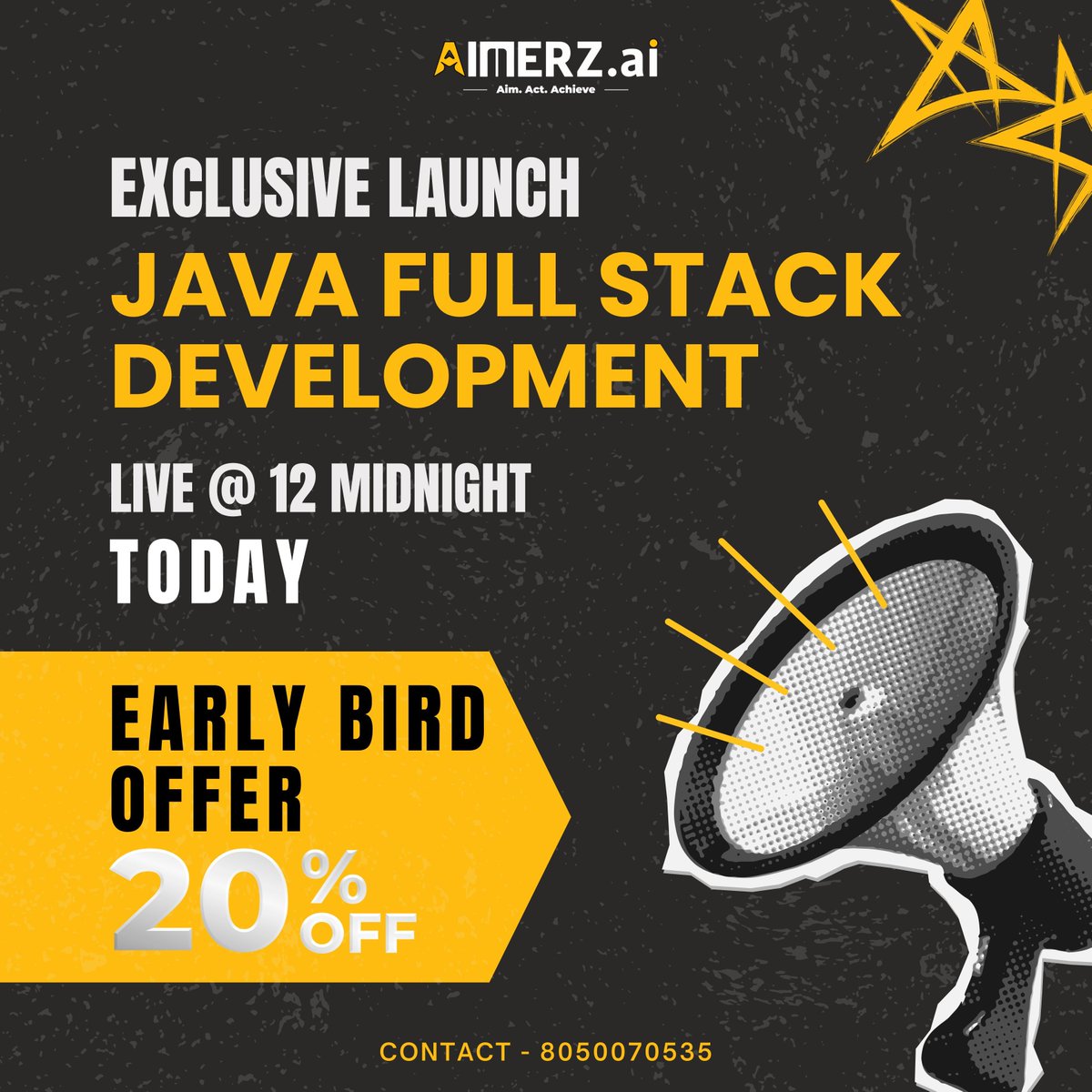 AIMERZ_AI's tweet image. Start your coding journey with our Java Full Stack program, live at midnight! 

For a limited time, enjoy 20% off. Build something meaningful with us! Call 8050070535 for more details. 

#JavaFullStack #AIMERZ #JobYahaHai #YehDiwaliOfferLetterWali #Java #JavaDevelopment