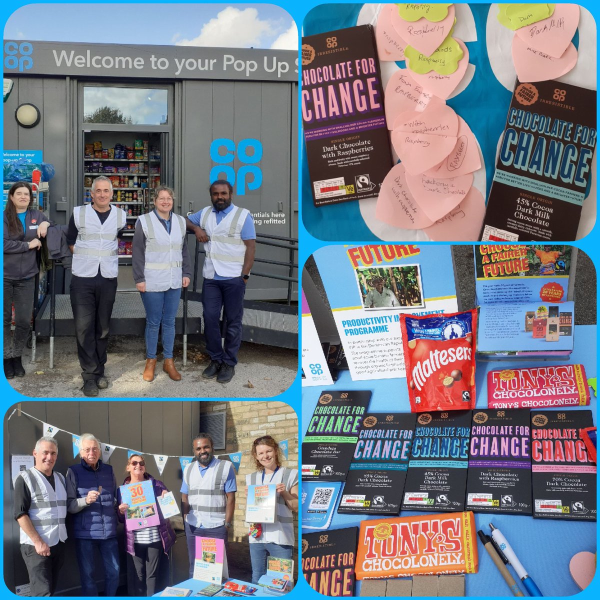 CampbellNaomh's tweet photo. Really lovely talking with @coopuk member-owners at #Fulbourn Pop Up Co-op about the benefits of their https://t.co/VJUnfwgJqb. Winner of our chocolate choice competition took away a range of @FairtradeUK Co-op, @TonysChocoUK_IE & @MaltesersUK chocolate ππ« #BeTheChange https://t.co/cGjddH7xhw