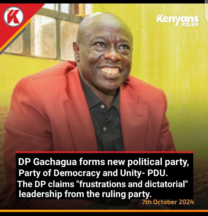 think Statehouse and President William Ruto are waiting for DP Rigathi Gachagua 's resignation. #RiggyG just formed a new Political Party to take UDA parking! 
And games continues