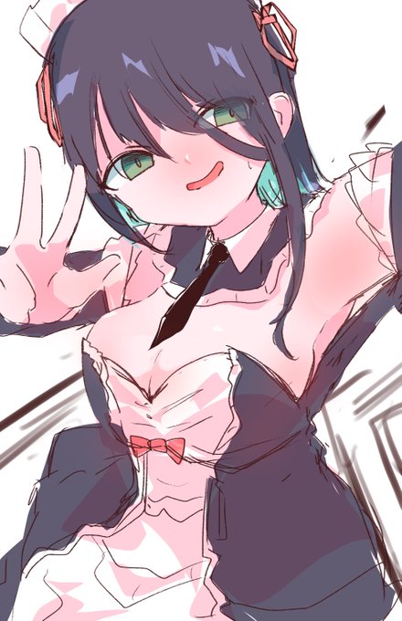 せ、せんぱーい誰に見せるんでもないのにメイド服買っちまいましたよ #みんなとおえべん 