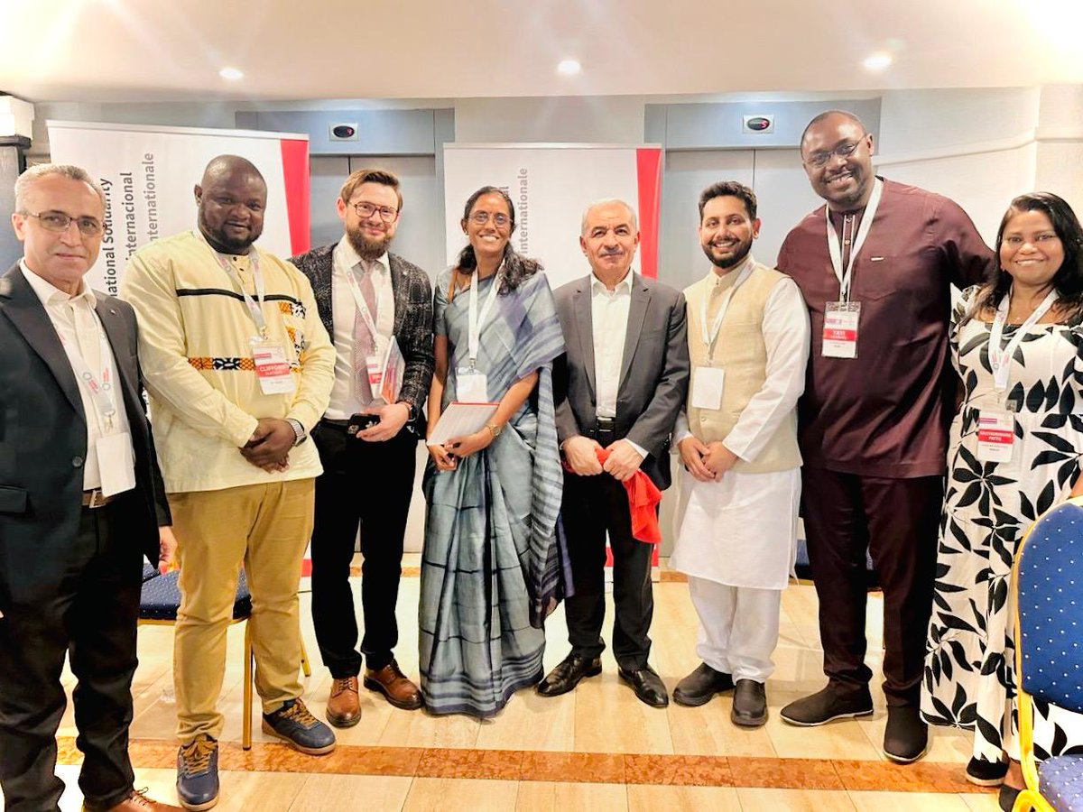 INCIndia's tweet photo. Honourable Congress President Shri @kharge and LoP Shri @RahulGandhi deputed Shri @sampitroda, Ms. @jothims, and Shri @PushparajVD to represent @INCIndia at the @PA_Solidarity Global Summit in Santiago, Chile. 

The delegation contributed effectively to the discussions, resulting in the unanimous election of the Indian National Congress to the Board and Presidium of the Progressive Alliance.

The Global Summit brought together over 100 delegates from 79 progressive parties, who engaged in substantive discussions over two days to explore ways to strengthen democratic values for an equitable, peaceful & progressive world order.