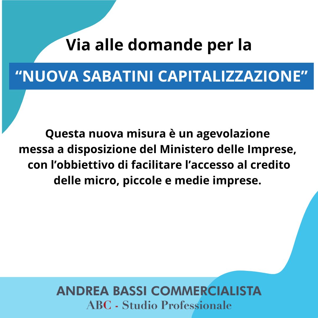 andreabassi00's tweet photo. Via alle domande per la " NUOVA SABATINI CAPITALIZZAZIONE", una nuova misura per agevolare le micro, piccole e medie imprese.
➡️ Segui la mia pagina per restare sempre aggiornato https://t.co/6rd2GnCTrK