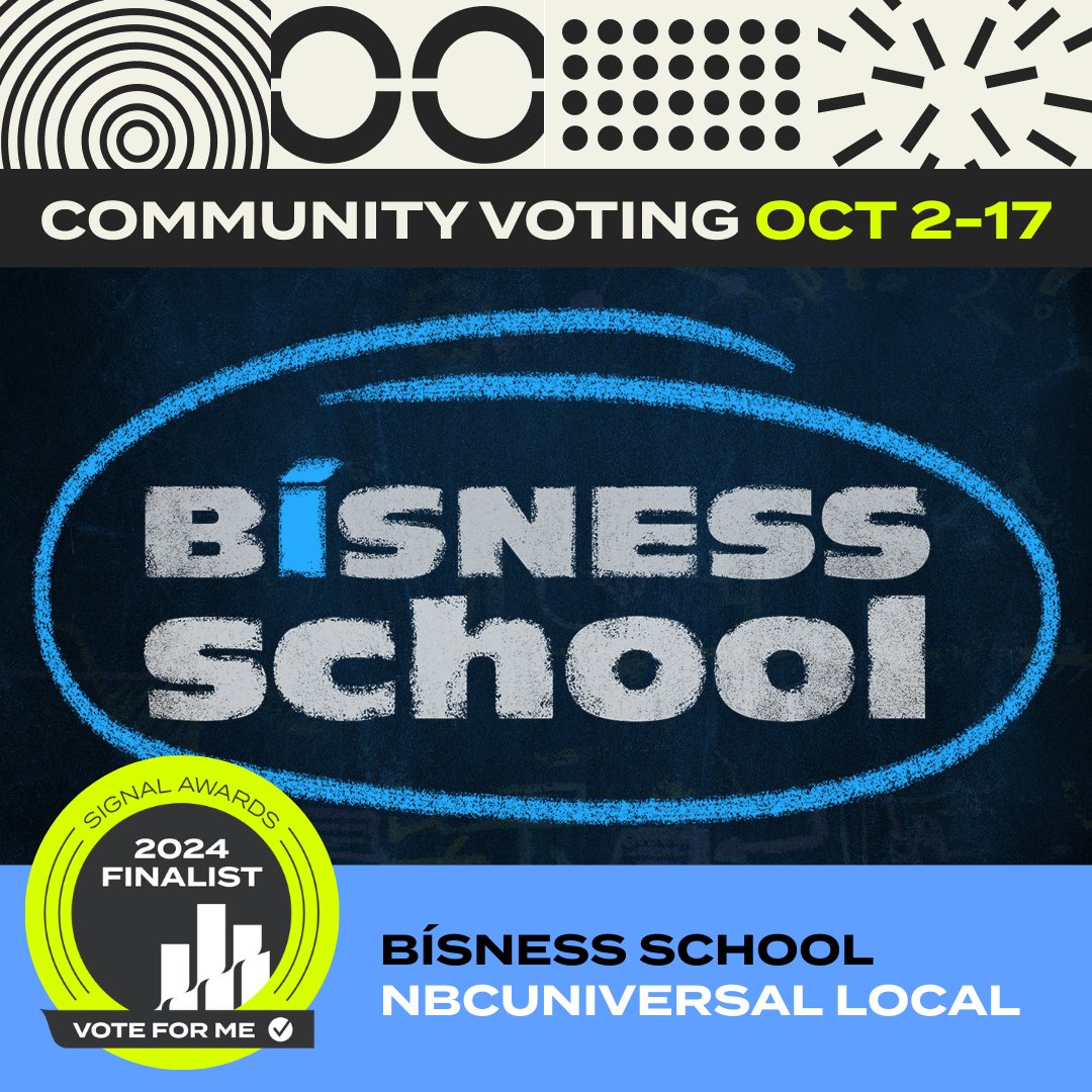 EXCITING NEWS! #BisnessSchool is a finalist for the <a href="/signalawards/">Signal Awards</a>. 

We launched this show in January to tell the stories of one of the fastest-growing groups of entrepreneurs in the United States, and it's awesome to see this milestone!

Vote for us here: vote.signalaward.com/PublicVoting#/…