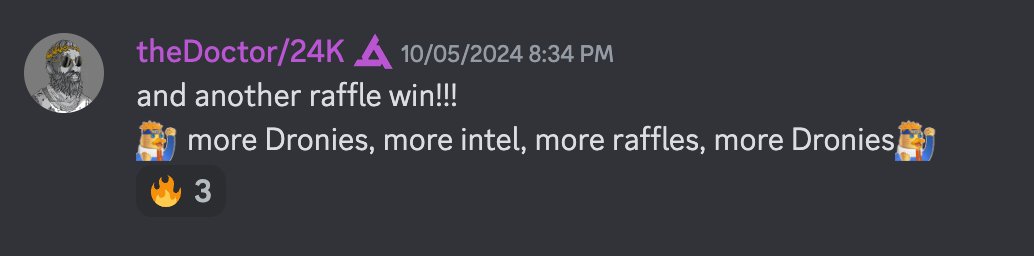 Dronie fam keeps winning 💸💸💸

4 SOL (2 SOL 2 winners) grand prize ends in 12 days. 

That Dronie floor is dirty, will be swept soon 🧹