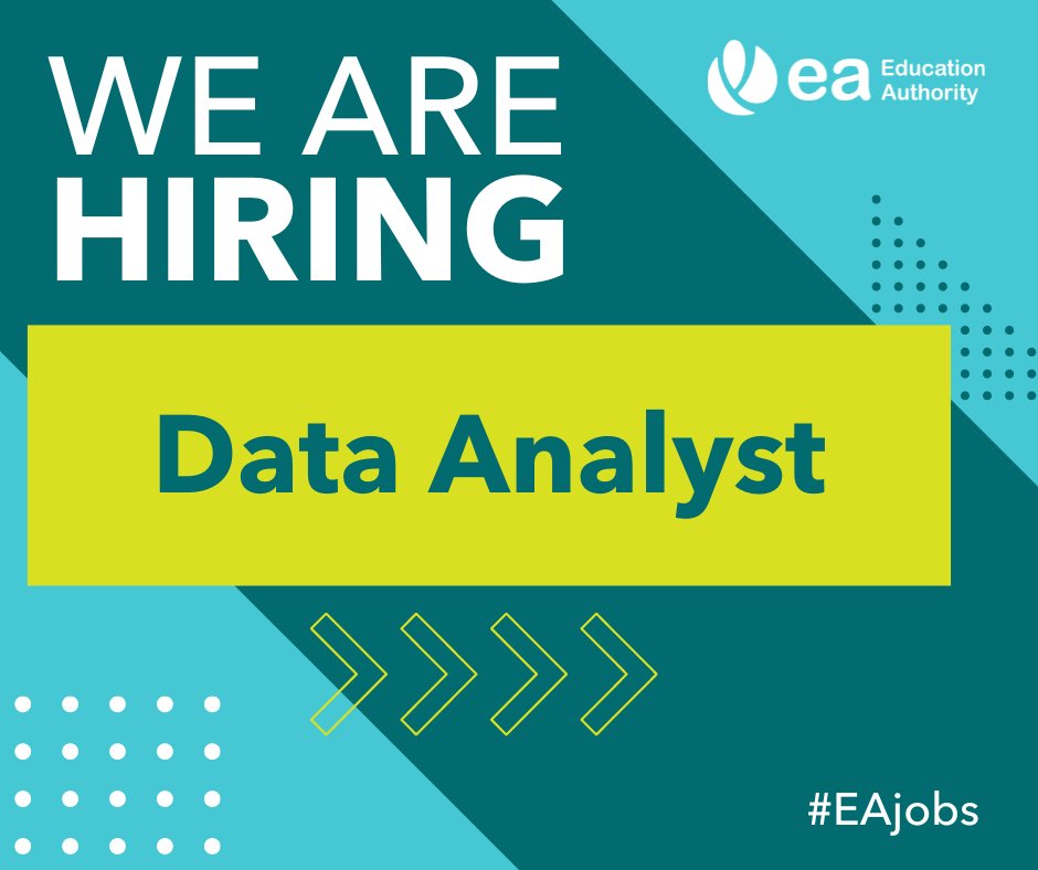 We are looking for a talented 𝐃𝐚𝐭𝐚 𝐀𝐧𝐚𝐥𝐲𝐬𝐭 to join our team at the Education Authority (EA) in Northern Ireland!

This is a fantastic opportunity to make a significant impact by optimising data processes and supporting decision-making in public education.

💼 Contract