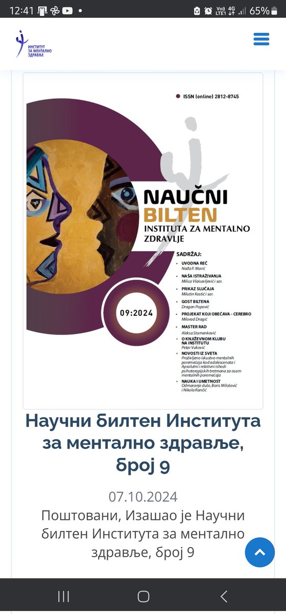 BiltenIMZ's tweet photo. #institutzamentalnozdravlje
Пред #Светскиданменталногздрављe - Нови број Билтена! https://t.co/m8ZEFrwvAM
@milutin_psa @Shandor_A https://t.co/AoMPImxrG9