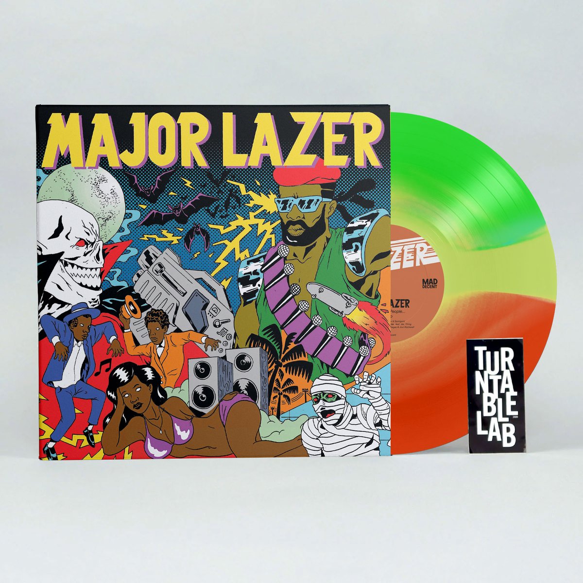 TurntableLab's tweet image. Major Lazer / Guns Don’t Kill People… Lazers Do (2009)

↘ TTL Exclusive! 500 copies on neon stripe colored vinyl, pre-order now:

⇢ turntablelab.com/lazerttl

@diplo @MAJORLAZER @maddecent @Santigold #ttleditions #ttl25 #maddecent #diplo #majorlazer #gunsdontkillpeoplelazerdo