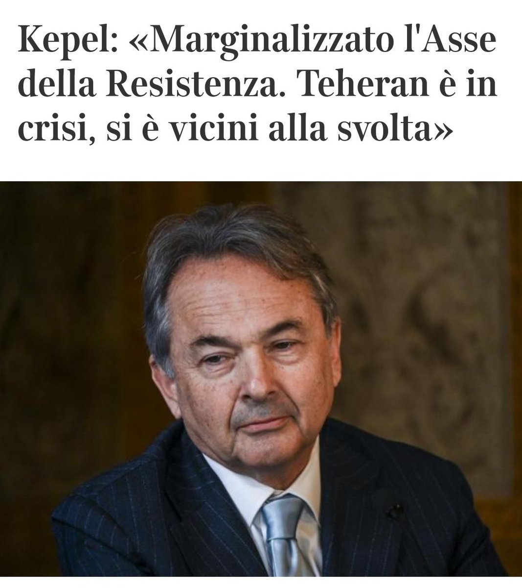 Segnalo che Gilles Kepel ha un'inquietante somiglianza con Massimo Mauri