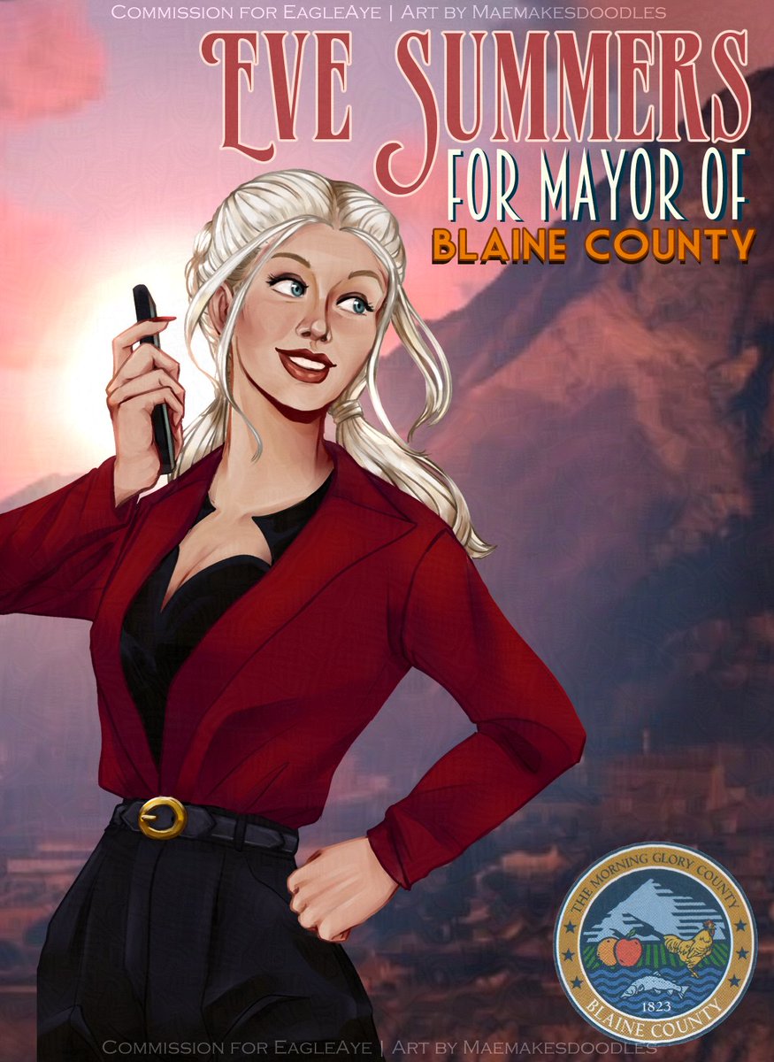 Eve for Mayor!!
commissioned by the lovely Eagle (<a href="/KnightofTattoos/">Lianndrí /Eagle 🐣</a>) was an absolute treat to work on ~
#VGenComm #nopixelfanart #NoPixel