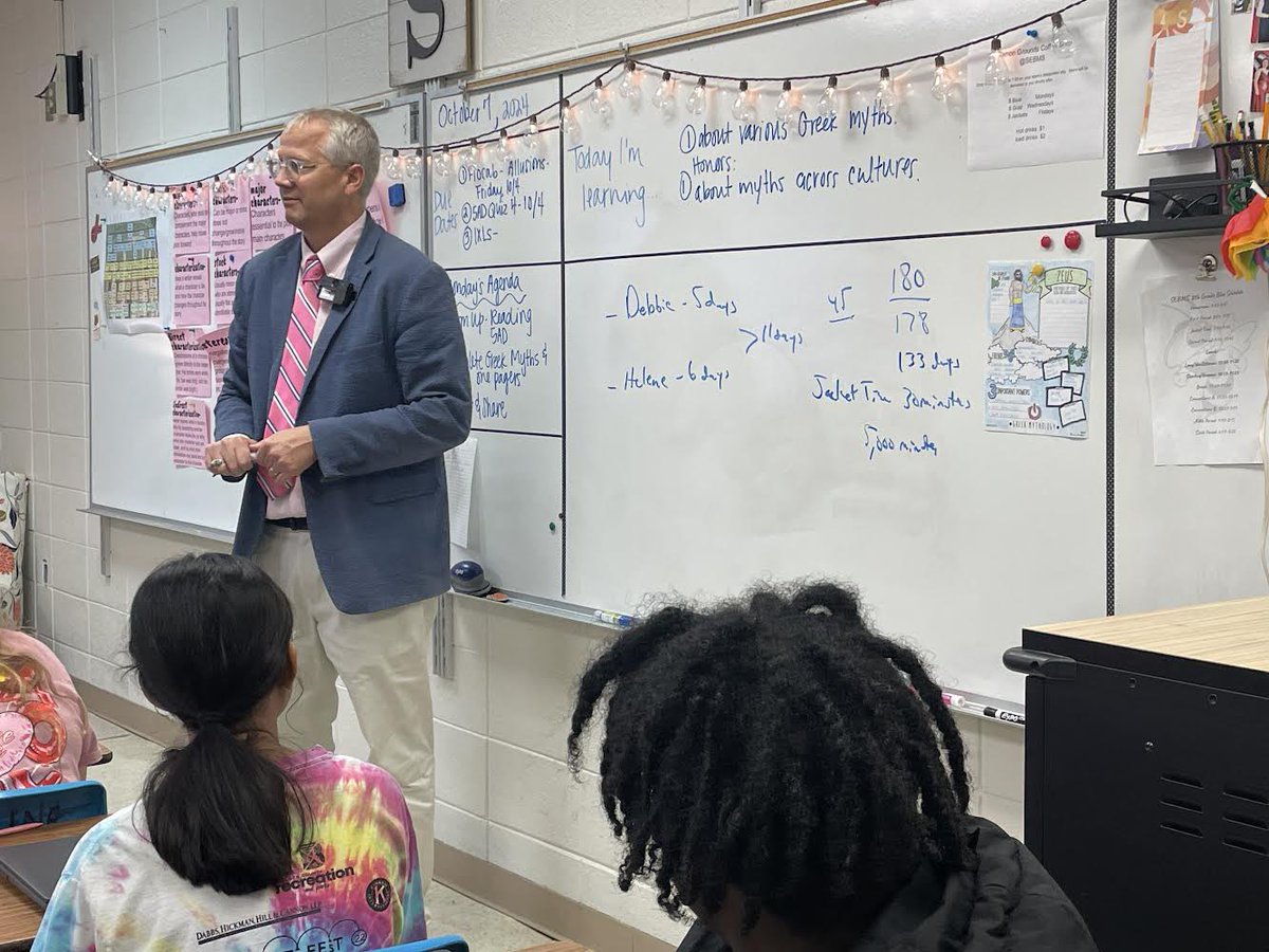 SEBMiddleSchool's tweet photo. Dr. Veland shared with students how we can use Jacket Time to recover the 133 minutes we’ve missed in class.  With 5,000 minutes available in Jacket Time, there’s no need to panic!  Let’s use our time wisely! #JacketTime #SchoolSuccess  #placeofpossibility https://t.co/dL2M8bYnTg