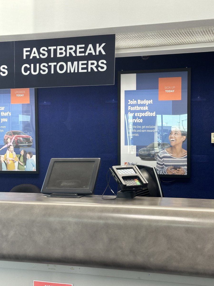 ⁦<a href="/Budget/">Budget Car Rental</a>⁩ not even slow service at fast break #noservice