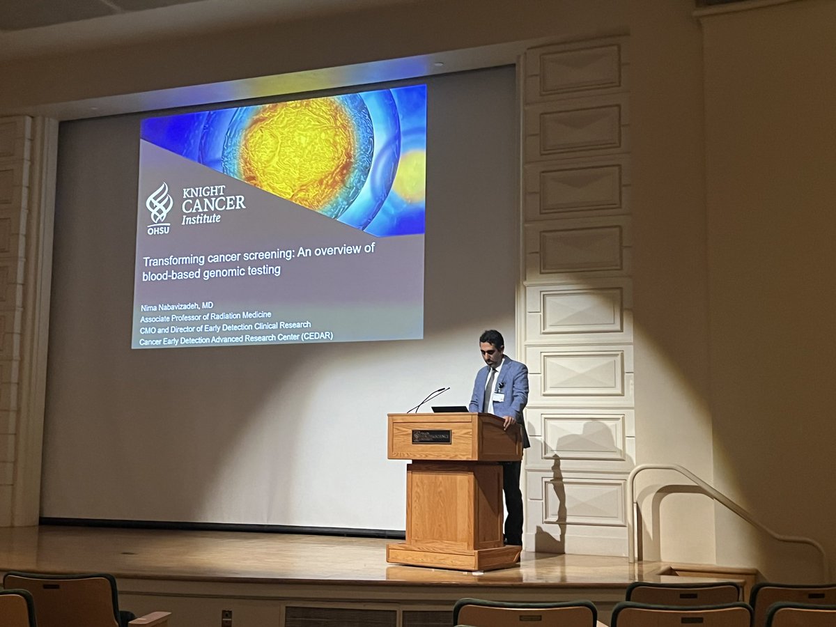 Flavio G Rocha, MD, FACS, FSSO (@flaviorochamd) on Twitter photo Dr. Nima Nabavizadeh <a href="/OHSURadMed/">OHSU Radiation Medicine</a>
presenting @OHSUsurgery Grand Rounds on
multicancer early detection studies🩸🧬 🧪 🦀
Great to see <a href="/OHSUKnight/">OHSU Knight Cancer Institute</a> leading these 🌎
#earlydetection and #precisiononcology efforts Dr. Nima Nabavizadeh <a href="/OHSURadMed/">OHSU Radiation Medicine</a>
presenting @OHSUsurgery Grand Rounds on
multicancer early detection studies🩸🧬 🧪 🦀
Great to see <a href="/OHSUKnight/">OHSU Knight Cancer Institute</a> leading these 🌎
#earlydetection and #precisiononcology efforts