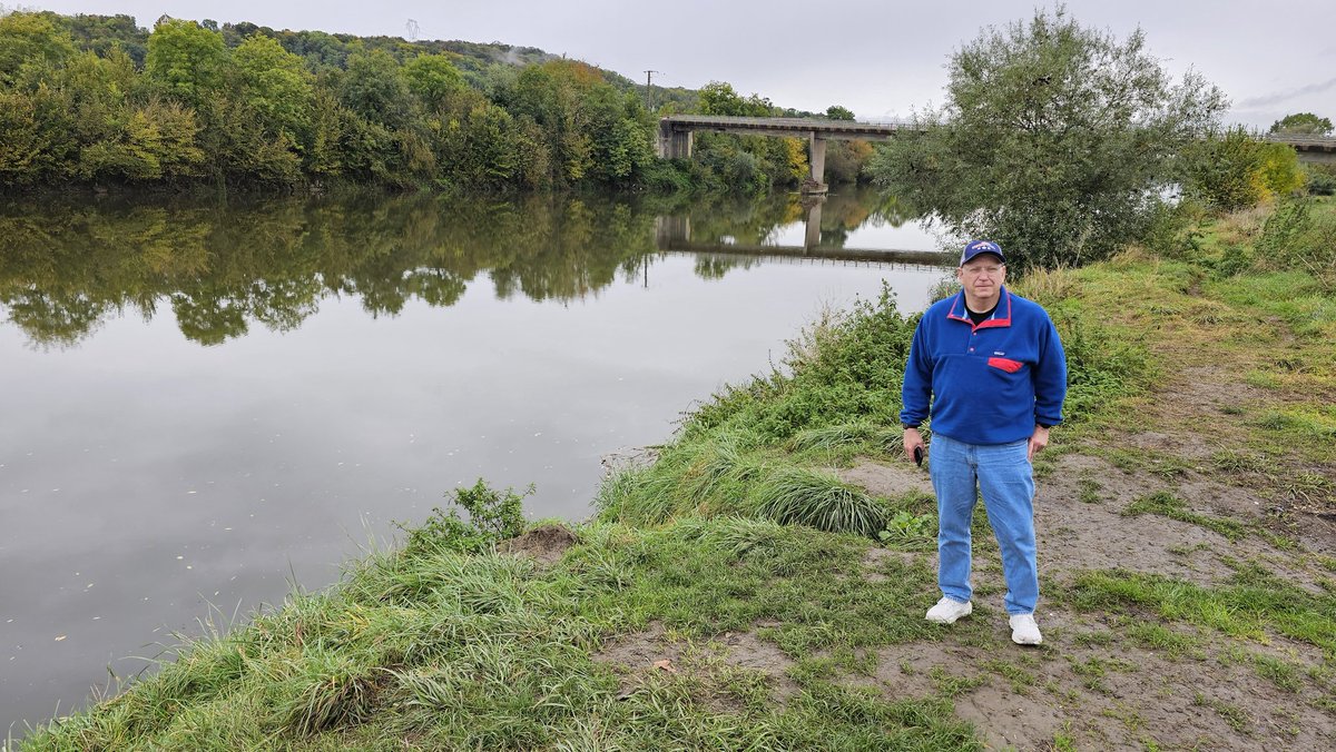 My father's WWII service ended right about here, 80 years ago today. He was a sergeant in Patton's 702nd Tank Battalion, riding in a jeep in blackout conditions that crashed head-on into a captured German truck on a pontoon bridge over the Moselle River.  Broke his back and legs.