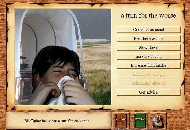 CDCBsVCR's tweet image. The most powerful demon in history succumbed to a bad cold.
Not even Bill Cipher is allowed to survive the Oregon Trail.