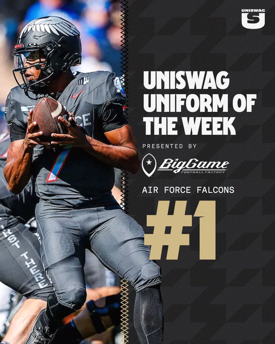 UNISWAG (@uniswag) on Twitter photo UNISWAG Week 6 Uniform of the Week Countdown presented by <a href="/BigGameUSA/">Big Game USA</a>
#1 <a href="/AF_Football/">Air Force Football</a>
#uniswag UNISWAG Week 6 Uniform of the Week Countdown presented by <a href="/BigGameUSA/">Big Game USA</a>
#1 <a href="/AF_Football/">Air Force Football</a>
#uniswag