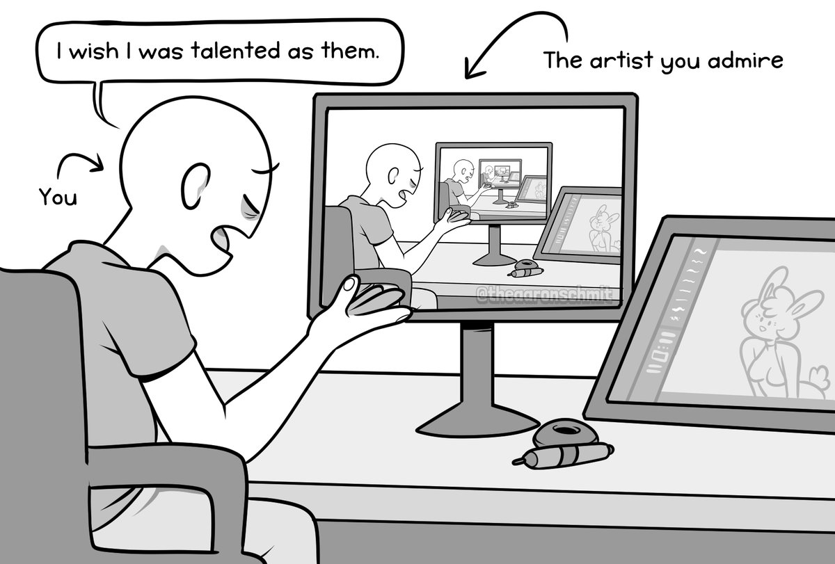 theaaronschmit's tweet image. Every artist feels this, even the ones we're inspired by.